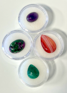 (4) Natural Gemstone Cabochons