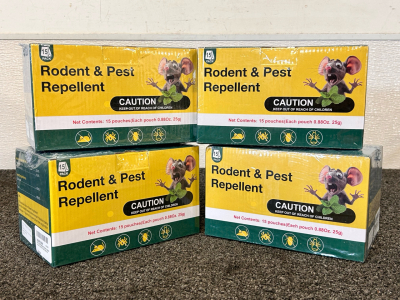 (4) Unopened Boxes Of Rodent and Pest Repellent