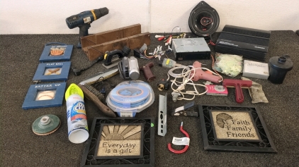 Ryobi Power Drill, Speaker Part, Power Amplifier, and More