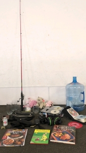 5 Gallon Jug, Fishing Rod, and More