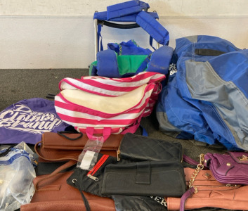 Travel Backpack, Swim Chair, Swim Tube, & Small Purses