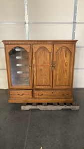Wooden Desk & Storage Cabinet