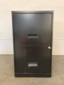 Short Black Filing Cabinet