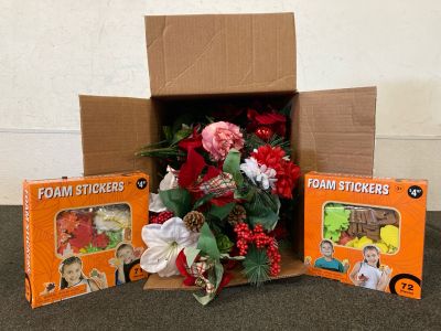 Foam Stickers & Assorted Faux Flowers