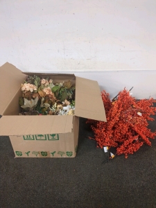 Big Box of Decorative Fake Plants