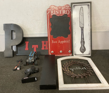(4) Decor Signs & A LaTrax RC car