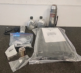 Chevrolet Winter Front Cover Protector for Pickups.. 2 Canteens.. a Uno-Vac Thermos... Motorola CB Mic.... and More...