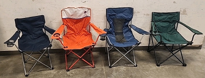 Summer Is Coming 4 like New Lawn chairs 2 Blue 1 Green 1 Boise State...