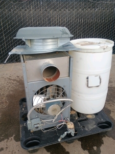 (1) Industrial Blower Fan w/ Ducting & Barrel