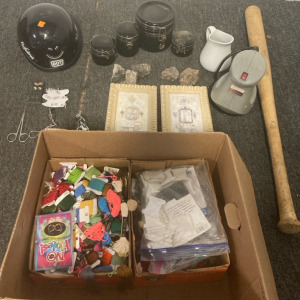 Helmet, Bat, Sewing Accessories & More