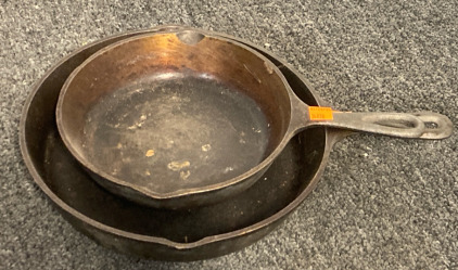 (2) Cast Iron Pans
