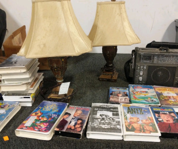 Assorted Animated Movies, Lamps, & Rapsody Radio
