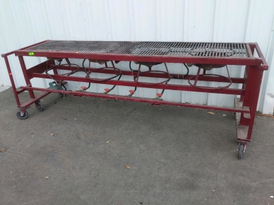 Large Steel 4 Burner Gas Grill with Shutoff Valves 99x29x32