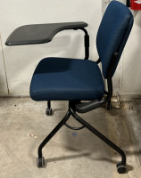(3) Portable Rolling Chairs With Swivel Trays (3) Chairs With Open And Shut Tray - 3