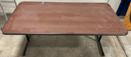 Wooden Top Folding Table 35 1/2”x6’x30”