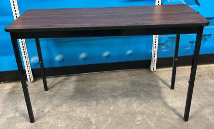 Wooden Top Metal Framed Table 4’x18”x30”