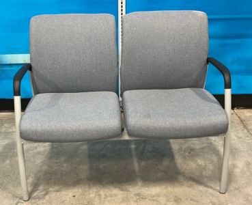 Grey Double Seat Bench 21”x43”x35”