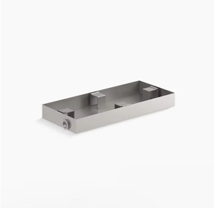 New - Kohler Invigoration Series Small Steam Generator Drain Pan - Brushed Nickel