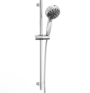 New - Delta Faucet 7-Setting Slide Bar Hand Shower w/ Cleaning Spray - Lumicoat Chrome