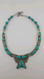 Large Turquoise Gemstone Necklace