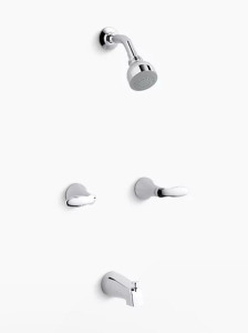New - Kohler Coralais Bath and Shower Trim Lever Handles - Polished Chrome