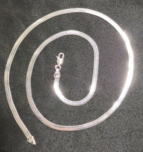 22" 925. Snake Bone Chain Necklace