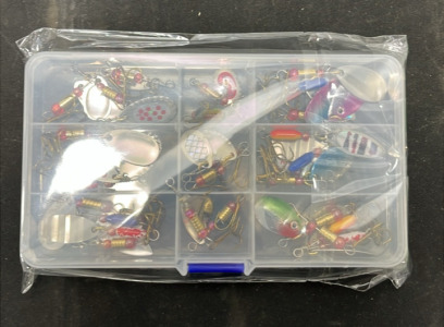 (1) Tackle Box w/ Assorted Fishing Lewers