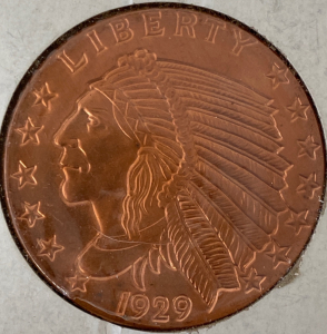 1 Oz Fine Copper Coin