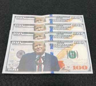 (4) 2024 Donald Trump Campaign 100 Dollar Bills