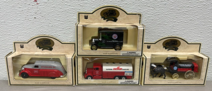 (4) Chevron Die-Cast Metal Replica Commemorative Trucks
