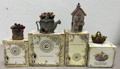(4) The Boyd&rsquo;s, Uncle Beans, Collectibles Small Resin Treasure Boxes