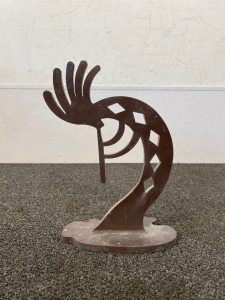 10.5” Tall Kokopelli Metal Figure