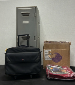 (1) Plastic Locker (1) Icon Bag (1) Acrylic Throw (1) Box of Diving Gear