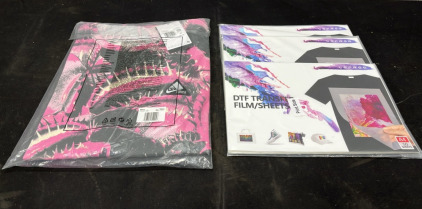 (1) Nike T-Shirt (3) 50 Pack DTF Trainsfer Film Sheets