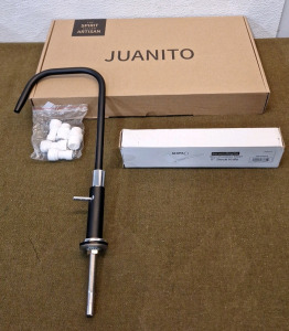(1) Juanito Water Filter Faucet & (1) 12-Piece Acopa 18/O Stainless Steel 9" Steak Knife Set