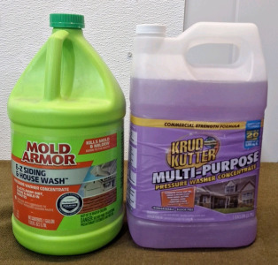 (1) Gallon Of Mold Armor E-Z Siding & House Wash, Pressure Washer Concentrate & (1) Gallon Of Krud Kutter, Multi-Purpose Pressure Washer Concentrate