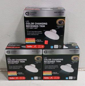 (3) LED Color Changing Recessed Trim - 5&6in