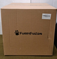 (1) Furry Fusion Dog Waste Bin W/ Scoop, 10" Diameter x 15" Tall - 4