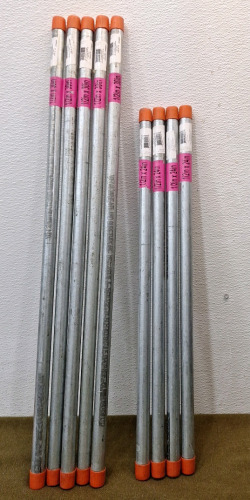 (5) Southland - 563-300LW / 1/2" x 30" Threaded / Galvanized Steel Pipes & (4) Southland - 563-240LW / 1/2" x 24" Threaded / Galvanized Steel Pipes