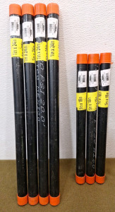 (4) Southland - 585-240LW / 1" x 24" Threaded / Black Steel Pipes & (3) Southland - 585-180LW / 1" x 18" Threaded / Black Steel Pipes