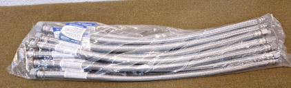 (10) ProFlo PFX146324 20" Stainless Steel Faucet Supply Lines 3/8" Compression To 1/2" FIP
