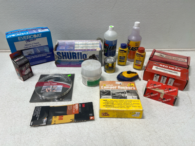 Concrete Anchors, Camper Anchors, Chrome Door Trim, Evercoat Marine Match n&rsquo; Patch Gelcoat Repair Kit, Irwin Straight Line Chalk And More!