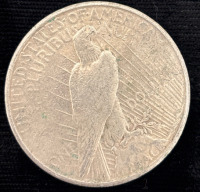 1923 Peace Dollar- 90% Silver Authenticated - 2
