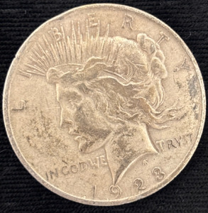 1923 Peace Dollar- 90% Silver Authenticated