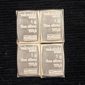 (4) 1 Gram 999.0 Fine Silver Bars