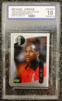 (2) Grade 10 Michael Jordan 1998 Upper Deck Mj Sticker Collection Stickers #13, #106 - 2