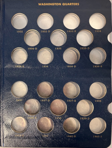 Washington Quarters Collector Book With Some Quarters