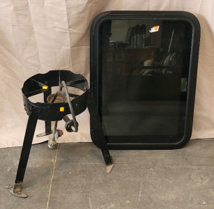 Camp Trailer Window & Gas Cooker