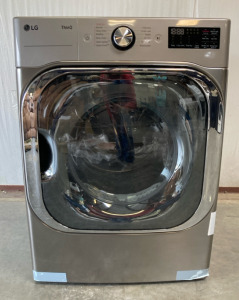 Silver LG ThinQ Dryer - Gas