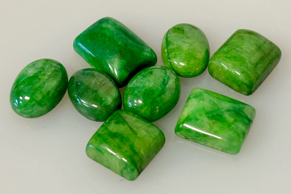 (8) Beautiful Brazilian Emerald Cabochon Gemstones
